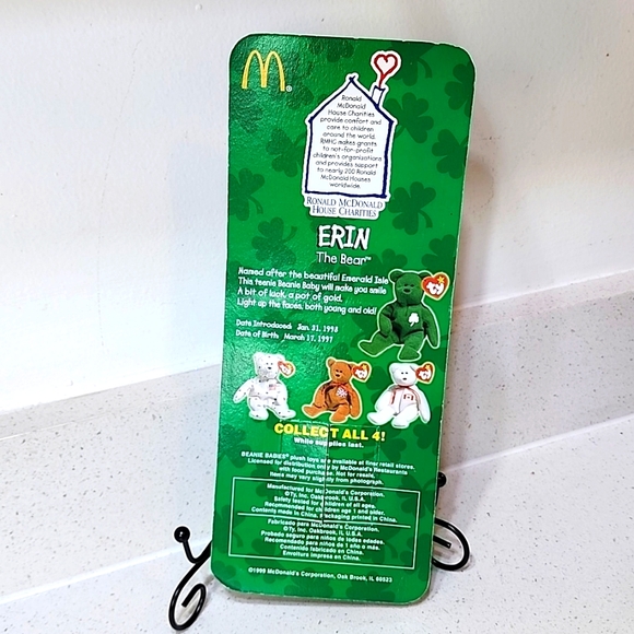 Vintage Ty Erin The Bear in original packaging. - Picture 9 of 9